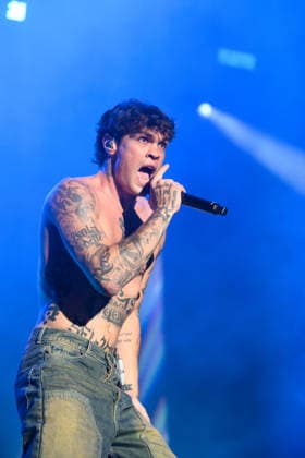August 9, 2026, Marina Di Carrara, Massa Carrara, Italy: Riccardo Fabbriconi, aka Blanco, performs on his Tour Estate 2026 at the Vibe Summer Festival, Marina di Carrara, August 9, 2026. Marina Di Carrara Italy  - ZUMAa289 20260809_zia_a289_011 Copyright: xStefanoxDallexLuchex xAgfx