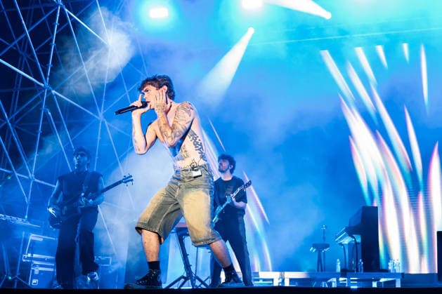 August 9, 2026, Marina Di Carrara, Massa Carrara, Italy: Riccardo Fabbriconi, aka Blanco, performs on his Tour Estate 2026 at the Vibe Summer Festival, Marina di Carrara, August 9, 2026. Marina Di Carrara Italy  - ZUMAa289 20260809_zia_a289_018 Copyright: xStefanoxDallexLuchex xAgfx