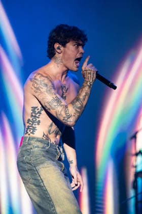 August 9, 2026, Marina Di Carrara, Massa Carrara, Italy: Riccardo Fabbriconi, aka Blanco, performs on his Tour Estate 2026 at the Vibe Summer Festival, Marina di Carrara, August 9, 2026. Marina Di Carrara Italy  - ZUMAa289 20260809_zia_a289_020 Copyright: xStefanoxDallexLuchex xAgfx