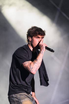 August 9, 2026, Marina Di Carrara, Massa Carrara, Italy: Riccardo Fabbriconi, aka Blanco, performs on his Tour Estate 2026 at the Vibe Summer Festival, Marina di Carrara, August 9, 2026. Marina Di Carrara Italy  - ZUMAa289 20260809_zia_a289_046 Copyright: xStefanoxDallexLuchex xAgfx