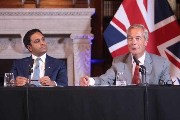 . 10 08 2026. London, United Kingdom. Reform UK Press Conference. Reform UK hold press conference in Westminster with Nigel Farage and Zia Yusuf.  xMartynxWheatleyx xi-Imagesx IIM-26940-0033
