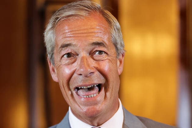August 10, 2026, London, London, UK: London, UK. Reform UK leader Nigel Farage speaks at a press conference in central London, setting out plans to remove foreign nationals from British prisons in a bid to ease overcrowding. London UK  - ZUMAl94_ 20260810_zaf_l94_004 Copyright: xDinendraxHariax