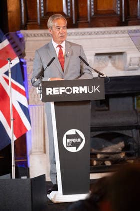 Reform UK Press Conference at The Royal Horseguards Hotel, London, UK - Mon 10 August 2026 Nigel Farage - Reform UK Leader speaks at a Reform UK Press Conference at The Royal Horseguards Hotel in London, England, UK on Monday 10 August, 2026., Credit:Justin Ng Avalon UK, England, London, The Royal Horseguards Hotel  Copyright: xJustinxNgx xAvalonx 1122073009