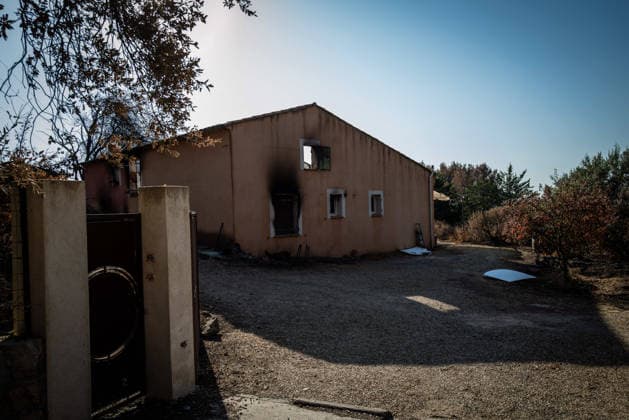 Aftermath of Wildfire in The Var - France A house destroyed by the Gros Bessillon fire near the Notre-Dame-de-Grace sanctuary in Cotignac, France, on August 10, 2026. Photo by Laurent Coust ABACAPRESS.COM Cotignac France  Copyright: xCoustxLaurent ABACAx
