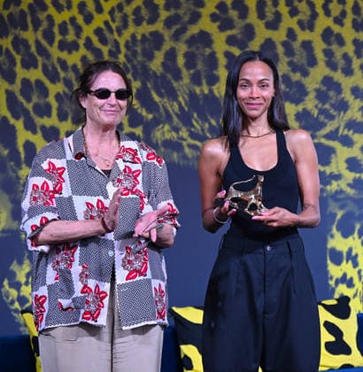 79th Locarno Film Festival - Zoe Saldana Receives Special Honorary Pardo - Switzerland Zoe Saldana receives the Special Honorary Pardo during the 79th Locarno Film Festival on August 10, 2026 in Locarno, Switzerland. Photo by Nick Zonna IPA ABACAPRESS.COM Locarno Switzerland  Copyright: xZonnaxNick IPA ABACAx