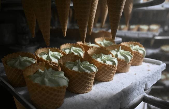 Russia Food Industry 9220047 10.08.2026 A view shows an ice cream production line at the Chistaya Liniya (Clean Line) plant, in Moscow Region, Russia. Maksim Blinov Sputnik Moscow region Russia  Copyright: xMaksimxBlinovx