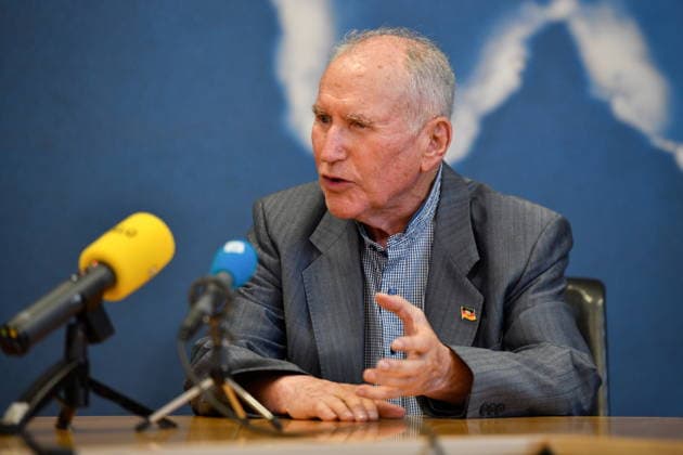 Die Landespressekonferenz der Saarländischen Parteien fand am Montag (10.08.2026) im Saarländischen Landtag in Saarbrücken statt. Im Bild: Josef Dörr Fraktionsvorsitzender der AfD. *** The Saarland State Press Conference of the Saarland political parties took place on Monday, August 10, 2026, at the Saarland State Parliament in Saarbrücken. Pictured: Josef Dörr, AfD parliamentary group leader. bub