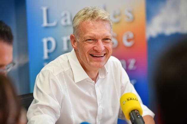 Die Landespressekonferenz der Saarländischen Parteien fand am Montag (10.08.2026) im Saarländischen Landtag in Saarbrücken statt. Im Bild: Stephan Toscani, Fraktionsvorsitzender der CDU. *** The Saarland State Press Conference of the Saarland political parties took place on Monday, August 10, 2026, at the Saarland State Parliament in Saarbrücken. Pictured is Stephan Toscani, CDU parliamentary group leader. bub