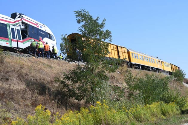 260810_PXL_train accident Two days after the accident, the electric train is still standing at the same place of the collision, in Skrinjari, Croatia, on August 10. 2026. Employees of Croatian Railwayss, assisted by employees of the KonÄar company - electric vehicles, are making every effort to lift the electric train and create conditions for it to be towed. It is not yet known when the conditions will be created. On Saturday there was a serious train accident on the Zagreb - Bjelovar line (Sv. Ivan Zabno - Gradec) when a passenger and freight train collided head-on, and tonight the clearing of the accident site began. Croatian Railwayss employees began removing the freight train wagons at midnight, and today, shortly before noon, the mom  DamirxSpehar PIXSELL