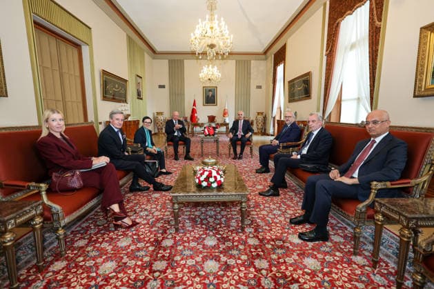 Turkish Parliament Speaker Kurtulmus meets Austrian Chancellor Stocker ANKARA, TURKIYE - AUGUST 10: (----EDITORIAL USE ONLY - MANDATORY CREDIT - TURKISH GRAND NATIONAL ASSEMBLY HANDOUT - NO MARKETING NO ADVERTISING CAMPAIGNS - DISTRIBUTED AS A SERVICE TO CLIENTS----) Turkish Parliament Speaker Numan Kurtulmus meets with Austrian Federal Chancellor Christian Stocker, who is on an official visit to Turkiye, in Ankara, Turkiye, on August 10, 2026. Turkish Grand National Assembly Handout Anadolu Ankara Turkey. Editorial use only. Please get in touch for any other usage.  Copyright: x2026xAnadoluxTurkishxGrandxNationalxAssemblyx xHandoutx