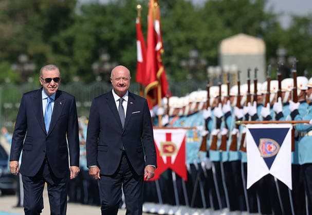 Turkish president receives Austrian chancellor during official Ankara visit Turkish President Recep Tayyip Erdogan receives Austrian Chancellor Christian Stocker at the Presidential Complex in Ankara, Turkey, during an official visit, on August 10, 2026. Photo by Turkish presidency apaimages Istanbul Istanbul Turkey 100826_Turkey_TPO_00(20) Copyright: xapaimagesxTurkishxpresidencyx xapaimagesx