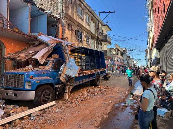 At least 18 killed as magnitude 7.4 earthquake hits Colombia PEREIRA, COLOMBIA - AUGUST 10: People gather in the streets after a powerful earthquake struck Colombia, killing at least 18 people and causing damage in Pereira, Colombia, on August 10, 2026. The earthquake was felt across much of the country, with authorities continuing to assess the extent of the damage and possible additional casualties. Alexis Munera Anadolu Pereira Colombia. Editorial use only. Please get in touch for any other usage.  Copyright: x2026xAnadoluxAlexisxMunerax