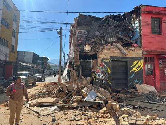 At least 18 killed as magnitude 7.4 earthquake hits Colombia PEREIRA, COLOMBIA - AUGUST 10: People gather in the streets after a powerful earthquake struck Colombia, killing at least 18 people and causing damage in Pereira, Colombia, on August 10, 2026. The earthquake was felt across much of the country, with authorities continuing to assess the extent of the damage and possible additional casualties. Alexis Munera Anadolu Pereira Colombia. Editorial use only. Please get in touch for any other usage.  Copyright: x2026xAnadoluxAlexisxMunerax