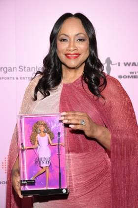 Whitney Houston Barbie doll unveiled by her sister-in-law and former manager Pat Houston at the Fifth Legacy of Love Gala in Atlanta on August 8 The first-ever Whitney Houston Barbie doll was unveiled by her sister-in-law and former manager Pat Houston, who revealed it was 20 years in the making., , Pat, who is also executor of the late singer’s estate, unveiled the doll at the Fifth Legacy of Love Gala, an annual event hosted by the Whitney E. Houston Legacy Foundation, in Atlanta on Friday (AUGUST 8)., , The Barbie Signature Whitney Houston Doll recreates Whitney’s look in the 1987 music video for her huge hit I Wanna Dance with Somebody (Who Loves Me) ., , Pat worked closely with the Barbie design team to help shape the doll’s look, for  Copyright: xThexMegaxAgencyxDerekxWhitexforxMattelxInc Megax