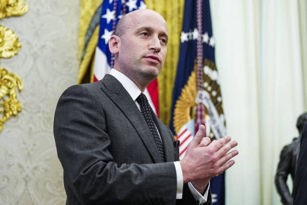 President Donald Trump Signs Executive Order on Childhood Vaccines White House Deputy Chief of Staff for Policy Stephen Miller speaks before President Donald Trump (not pictured) signs an executive order that reevaluates childhood vaccines in the Oval Office of the White House in Washington, DC on August 10, 2026. While the executive order still recommends childhood vaccines for 11 diseases, including measles and polio, it calls for limiting vaccines for other diseases, like hepatitis A and B and meningococcal disease, to high-risk populations. Photo by Bonnie Cash Pool ABACAPRESS.COM WASHINGTON DC United States  Copyright: xPool ABACAx