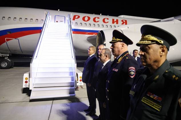Russia Putin Siberian Federal District 9220388 11.08.2026 From left, Russian Presidential Envoy to the Siberian Federal District Anatoly Seryshev, Novosibirsk Region Governor Andrei Travnikov, head of the FSB Directorate for the Novosibirsk Region Sergei Sizov, head of the Novosibirsk Region Interior Ministry Directorate Andrei Kulkov and acting commander of the Siberian District of the Russian National Guard Kurbonali Safarov attend a welcome ceremony for President Vladimir Putin upon his arrival at Tolmachevo International Airport outside Novosibirsk, Russia. Arkadiy Uvarov Sputnik Novosibirsk Russia  Copyright: xArkadiyxUvarovx
