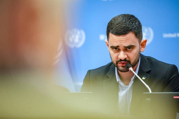 August 10, 2026, New York, New York, United States: KHUAN LEYVA GARSIYA, a former Ukrainian prisoner of war and defender of MariupolÃ¢â‚¬â ¢s Azovstal steelworks, speaks to reporters during a press briefing following his testimony at a UN Security Council Arria-formula meeting at UNHQ. GARSIYA, who spent more than three years in Russian captivity, described severe detention conditions, including torture, beatings and psychological abuse. He also said that his Cuban heritage subjected him to additional discrimination and abuse during his captivity because of CubaÃ¢â‚¬â ¢s political alignment with Russia. New York United States  - ZUMAo116 20260810_znp_o116_010 Copyright: xBiancaxOterox