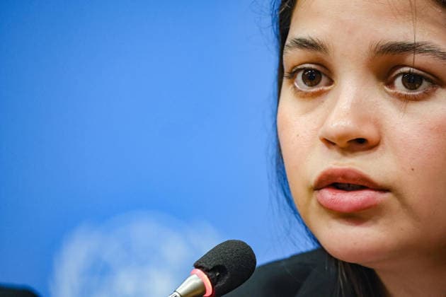August 10, 2026, New York, New York, United States: LENIIE UMEROVA, a Ukrainian Crimean Tatar and former civilian detainee, addresses a press briefing following her testimony at a UN Security Council Arria-formula meeting at UNHQ. UMEROVA was detained by Russian authorities in December 2022 while travelling to occupied Crimea to visit her seriously ill father and was later transferred to MoscowÃ¢â‚¬â ¢s Lefortovo prison, where she was accused of espionage. Held until September 2024, she described interrogation, prolonged isolation, and physical and psychological abuse, as well as the broader treatment of Ukrainian civilian detainees. New York United States  - ZUMAo116 20260810_znp_o116_025 Copyright: xBiancaxOterox