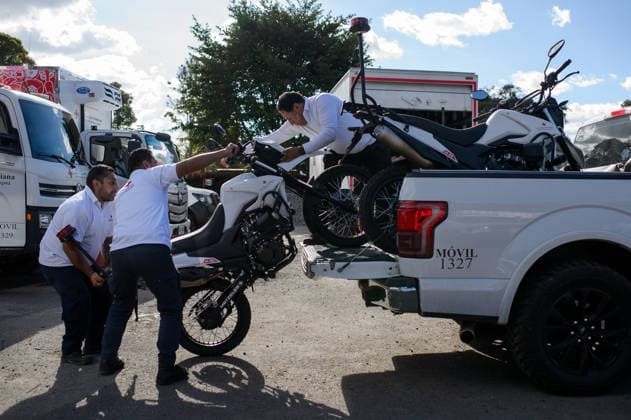 August 10, 2026, Bogota, Bogota D.C, Colombia: Members of the Colombian Red Cross ready up to deploy on assist missions to Pereira and Choco after a 7,4 magnitude earthquake struck Colombia on August 10, 2026. Bogota Colombia  - ZUMAvp1_ 20260810_zia_vp1_042 Copyright: xSebastianxBarrosx