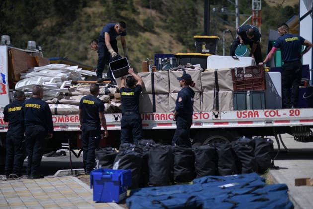 August 10, 2026, Pasto, Narino, Colombia: The USARCOL 20 team, composed of 22 firefighters, departed from Pasto, Narino, to the city of Cali to join rescue operations following the earthquake that struck Colombia today. August 10, 2026. Pasto Colombia  - ZUMAvp1_ 20260810_zia_vp1_060 Copyright: xCamiloxErassox