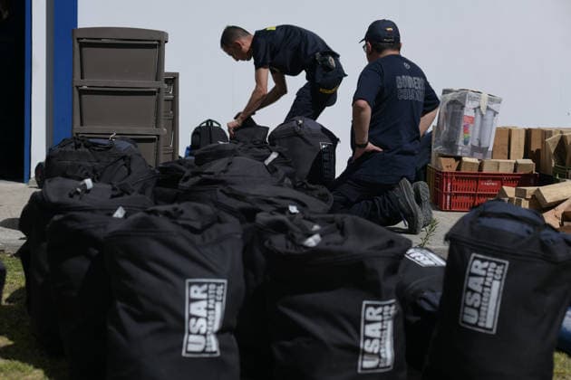 August 10, 2026, Pasto, Narino, Colombia: The USARCOL 20 team, composed of 22 firefighters, departed from Pasto, Narino, to the city of Cali to join rescue operations following the earthquake that struck Colombia today. August 10, 2026. Pasto Colombia - ZUMAvp1_ 20260810_zia_vp1_057 Copyright: xCamiloxErassox