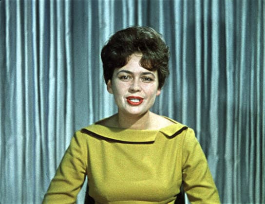 Live satellite television broadcast 9220013 24.04.1965 Nelly Markidonova, presenter at the Vladivostok television center and the first space announcer of the Soviet Union, during a live satellite television broadcast. RIA News Sputnik Vladivostok Russia  Copyright: xRIAxNewsx