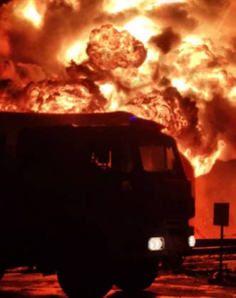 Fire breaks out at an oil depot in Tripoli??????? TRIPOLI, LIBYA - AUGUST 11: (----EDITORIAL USE ONLY - MANDATORY CREDIT - LIBYAN NATIONAL SAFETY AUTHORITY HANDOUT - NO MARKETING NO ADVERTISING CAMPAIGNS - DISTRIBUTED AS A SERVICE TO CLIENTS----) Firefighters and emergency services respond to a blaze that broke out at an oil depot in Zawiya, where clashes between armed groups have intensified in recent days, west of Tripoli, Libya, on August 11, 2026. Libyan National Safety Authority Handout Anadolu Tripoli Libya. Editorial use only. Please get in touch for any other usage.  Copyright: x2026xAnadoluxLibyanxNationalxSafetyxAuthorityx xHandoutx