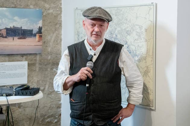 Erhalt des Großen Bunkers der Neuen Reichskanzlei, Präsentation Berlin, Verein Berliner Unterwelten, Unterirdische Ausstellungsräume des Vereins, Am Zeughaus, Dietmar Arnold, Vorsitzender, für den Erhalt des Großen Bunkers der Neuen Reichskanzlei, Präsentation, Pressekonferenz Berlin Berlin GER *** Preservation of the Great Bunker of the New Reich Chancellery, Presentation in Berlin, Berliner Unterwelten Association, the association’s underground exhibition spaces, Am Zeughaus, Dietmar Arnold, Chairman, for the Preservation of the Large Bunker of the New Reich Chancellery, Presentation, Press Conference, Berlin, Germany