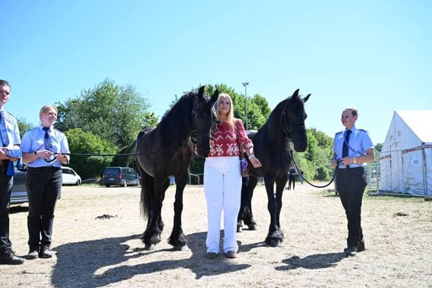 Aken, The Netherlands, 2026-08-11 14:29:40 AACHEN, 11-08-2026, Allianz Park Princess of Orange Princess Amalia attends the opening of the 2026 FEI World Championships in Aachen. The FEI World Championships is a large-scale global equestrian event where world titles are contested in all six equestrian disciplines: dressage, eventing, driving, para-dressage, show jumping, and vaulting. This year, the event is being organized in Aachen, which, like Rotterdam, is known for its Concours Hippique International Officiel (CHIO), and takes place at Allianz Park. PHOTO: NLBeeld Patrick van Emst Credit: NL Beeld Patrick van Emst  Copyright: xx x