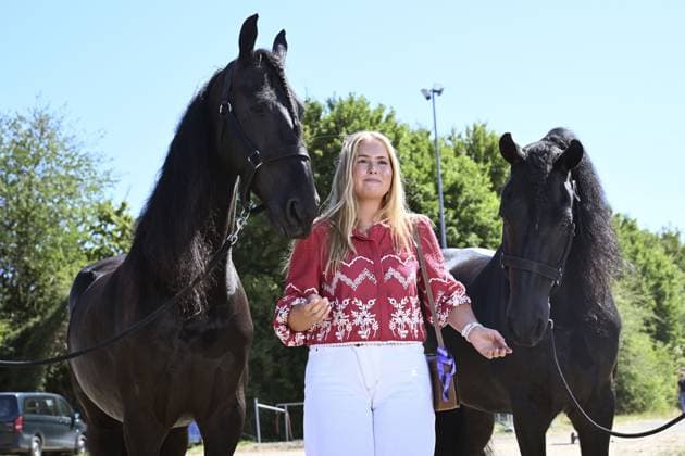 Aken, The Netherlands, 2026-08-11 14:29:36 AACHEN, 11-08-2026, Allianz Park Princess of Orange Princess Amalia attends the opening of the 2026 FEI World Championships in Aachen. The FEI World Championships is a large-scale global equestrian event where world titles are contested in all six equestrian disciplines: dressage, eventing, driving, para-dressage, show jumping, and vaulting. This year, the event is being organized in Aachen, which, like Rotterdam, is known for its Concours Hippique International Officiel (CHIO), and takes place at Allianz Park. PHOTO: NLBeeld Patrick van Emst Credit: NL Beeld Patrick van Emst  Copyright: xx x