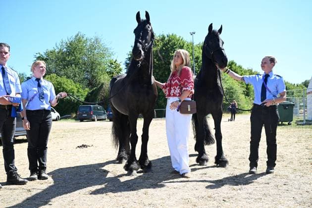 Aken, The Netherlands, 2026-08-11 14:29:52 AACHEN, 11-08-2026, Allianz Park Princess of Orange Princess Amalia attends the opening of the 2026 FEI World Championships in Aachen. The FEI World Championships is a large-scale global equestrian event where world titles are contested in all six equestrian disciplines: dressage, eventing, driving, para-dressage, show jumping, and vaulting. This year, the event is being organized in Aachen, which, like Rotterdam, is known for its Concours Hippique International Officiel (CHIO), and takes place at Allianz Park. PHOTO: NLBeeld Patrick van Emst Credit: NL Beeld Patrick van Emst  Copyright: xx x