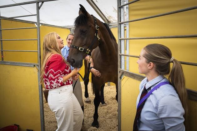 Aken, The Netherlands, 2026-08-11 14:04:36 AACHEN, 11-08-2026, Allianz Park Princess of Orange Princess Amalia attends the opening of the 2026 FEI World Championships in Aachen. The FEI World Championships is a large-scale global equestrian event where world titles are contested in all six equestrian disciplines: dressage, eventing, driving, para-dressage, show jumping, and vaulting. This year, the event is being organized in Aachen, which, like Rotterdam, is known for its Concours Hippique International Officiel (CHIO), and takes place at Allianz Park. PHOTO: NLBeeld POOL Patrick van Katwijk Credit: NL Beeld Patrick van Emst  Copyright: xx x