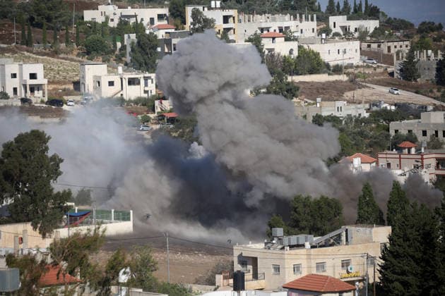 August 11, 2026, Nablus, West Bank, Palestine: Smoke rises from a Palestinian home after it was demolished by the Israeli army with explosives. Israeli army demolished the home of a Palestinian accused of carrying out an armed attack that killed an Israeli soldier and a Jewish settler in the village of Tell. Nablus Palestine  - ZUMAs197 20260811_aaa_s197_015 Copyright: xNasserxishatyehx