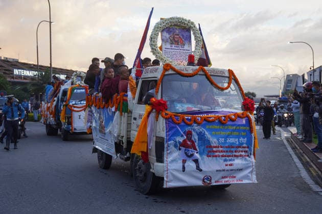 August 11, 2026, Kathmandu, Bagmati, Nepal: The bodies of three Nepali climbers who lost their lives in an avalanche on PakistanÃ¢â‚¬â ¢s Broad Peak were brought to Kathmandu today. The bodies of Kili Pemba Sherpa Ã¢â‚¬oeKilu,Ã¢â‚¬Â Gyalu Sherpa, and Nima Sherpa, who died in the avalanche, were brought to Kathmandu today. Kathmandu Nepal  - ZUMAa308 20260811_znp_a308_012 Copyright: xChandraxBahadurxAlex