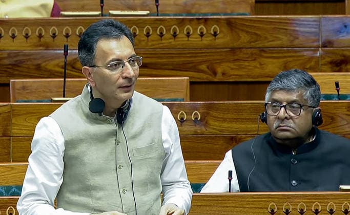 RECORD DATE NOT STATED Lok Sabha: Monsoon Session 2026 New Delhi, Aug 11 (ANI): Union MoS Jitin Prasada speaks in the Lok Sabha during the Monsoon session of Parliament, in New Delhi on Tuesday. (Sansad TV ANI Video Grab) NEW DELHI Delhi India Copyright: xANIx ANI_20260811351