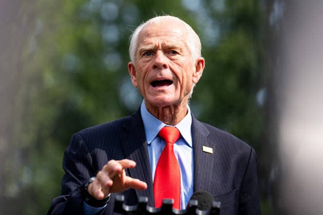 Peter Navarro Speaks To Members Of The Media - DC WASHINGTON, DC - AUGUST 11: Senior Counselor to the President for Trade and Manufacturing Peter Navarro speaks to members of the media at the White House, Tuesday, August 11, 2026, in Washington. Photo by Allison Robbert Pool ABACAPRESS.COM United States  Copyright: xPool ABACAx