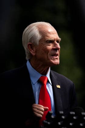 Peter Navarro Speaks To Members Of The Media - DC WASHINGTON, DC - AUGUST 11: Senior Counselor to the President for Trade and Manufacturing Peter Navarro speaks to members of the media at the White House, Tuesday, August 11, 2026, in Washington. Photo by Allison Robbert Pool ABACAPRESS.COM United States  Copyright: xPool ABACAx