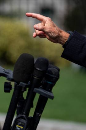 Senior Counselor to the President for Trade and Manufacturing Peter Navarro speaks to members of the media at the White House, Tuesday, August 11, 2026, in Washington, DC.  WAX20260811204 AllisonxRobbert