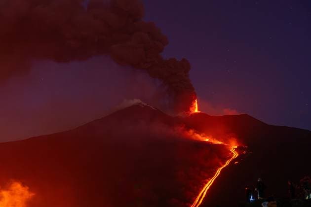 August 11, 2026, Catania, Italy: CATANIA, ITALY Ã¢â‚¬ AUGUST 11, 2026: A new eruptive vent has opened in the Valle del Bove on Mount Etna at an elevation of about 1,900 meters, amid renewed volcanic activity that has produced ash and disrupted air travel in eastern Sicily. Catania Airport, one of Italy s busiest airports, has faced repeated flight restrictions and cancellations in recent days because of volcanic ash, while the ash cloud has also affected flights to and from neighboring Malta. Catania Italy  - ZUMAq101 20260811_zna_q101_132 Copyright: xTommasoxSfregolax