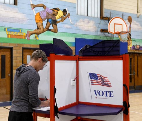 August 11, 2026, Racine, Wisconsin, USA: LYNN LEVIN votes at the Tyler Domer Community Center in Racine in the Wisconsin primary election Tuesday August 11, 2026. National focus is on the Democratic gubernatorial primary and on efforts to flip several Republican congressional seats, including that of incumbent Bryan Steil who represents the First Congressional District, including Racine County. Racine USA - ZUMAh154 20260811_znp_h154_001 Copyright: xMarkxHertzbergx