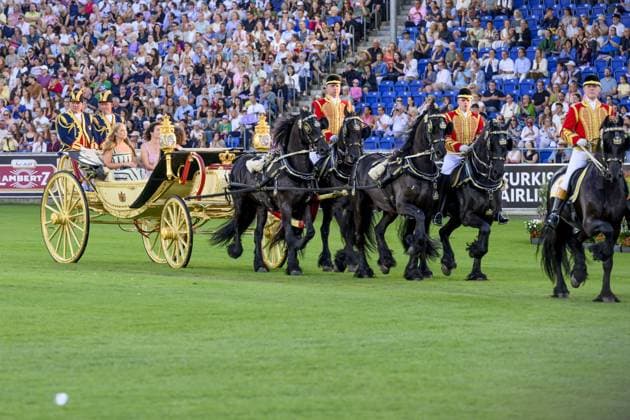 Aken, The Netherlands, 2026-08-11 20:20:54 AACHEN, 11-08-2026, Allianz Park Princess of Orange Princess Amalia attends the opening of the 2026 FEI World Championships in Aachen. The FEI World Championships is a large-scale global equestrian event where world titles are contested in all six equestrian disciplines: dressage, eventing, driving, para-dressage, show jumping, and vaulting. This year, the event is being organized in Aachen, which, like Rotterdam, is known for its Concours Hippique International Officiel (CHIO), and takes place at Allianz Park. PHOTO: NLBeeld Patrick van Emst Credit: NL Beeld Patrick van Emst  Copyright: xx x