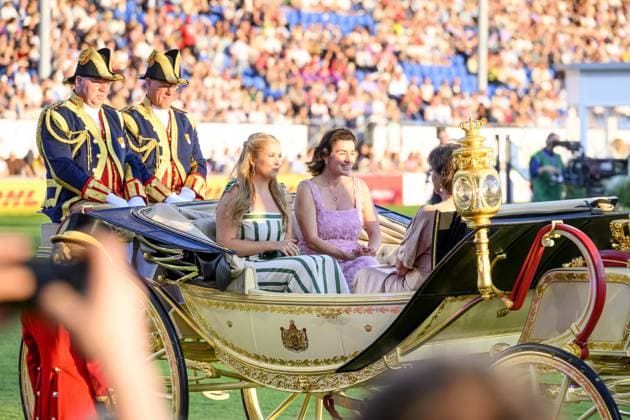 Aken, The Netherlands, 2026-08-11 20:21:38 AACHEN, 11-08-2026, Allianz Park Princess of Orange Princess Amalia attends the opening of the 2026 FEI World Championships in Aachen. The FEI World Championships is a large-scale global equestrian event where world titles are contested in all six equestrian disciplines: dressage, eventing, driving, para-dressage, show jumping, and vaulting. This year, the event is being organized in Aachen, which, like Rotterdam, is known for its Concours Hippique International Officiel (CHIO), and takes place at Allianz Park. PHOTO: NLBeeld Patrick van Emst Credit: NL Beeld Patrick van Emst  Copyright: xx x