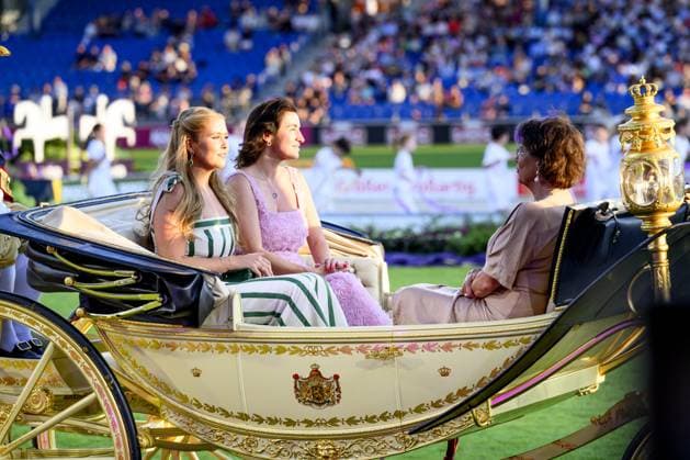 Aken, The Netherlands, 2026-08-11 20:21:41 AACHEN, 11-08-2026, Allianz Park Princess of Orange Princess Amalia attends the opening of the 2026 FEI World Championships in Aachen. The FEI World Championships is a large-scale global equestrian event where world titles are contested in all six equestrian disciplines: dressage, eventing, driving, para-dressage, show jumping, and vaulting. This year, the event is being organized in Aachen, which, like Rotterdam, is known for its Concours Hippique International Officiel (CHIO), and takes place at Allianz Park. PHOTO: NLBeeld Patrick van Emst Credit: NL Beeld Patrick van Emst  Copyright: xx x