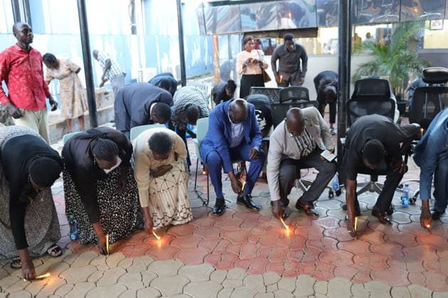 August 11, 2026, Juba, Ces Juba, South Sudan: As burial ceremonies take place in his hometown, staff of the Ministry of Petroleum of the Republic of South Sudan are bidding farewell to their late colleague, Hon. Mayen Wol Jong, who passed away on 4 August 2026 at Aga Khan University Hospital in Nairobi, Kenya...Hon. Mayen Wol Jong was an illustrious South Sudanese lawyer, statesman, and senior public servant. He passed away following multiple organ failure resulting from complications after heart surgery...At the time of his death, he was serving as Senior Technical Advisor and Chairman of the Board of Directors of the Geo Physical Company, a state owned enterprise under the Ministry of Petroleum of the Republic of South Sudan. Juba Sout - ZUMAb132 20260811_zip_b132_001 Copyright: xSamirxBolx