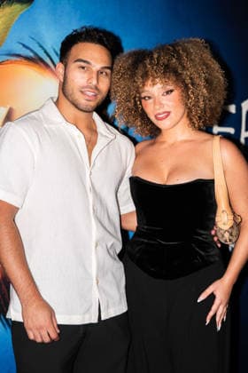 Death Note: The Musical Press Night - VIP Arrivals Aharon Rayner and Honey Joseph attend the press night performance of Death Note: The Musical at The Barbican Theatre on August 11, 2026 in London, England., Credit:Lounis Tiar Avalon United Kingdom, London, Barbican Center  Copyright: xLounisxTiarx xAvalonx 1122399193