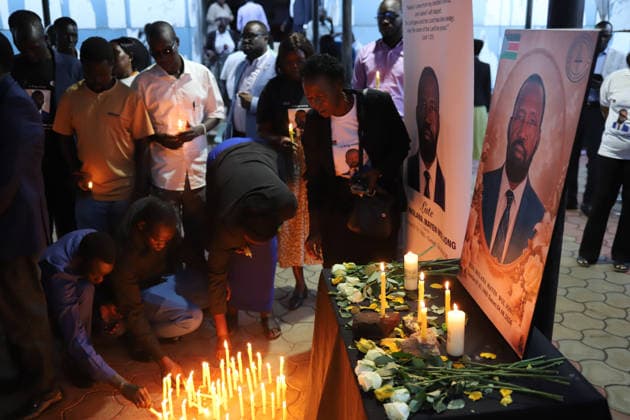 August 11, 2026, Juba, Ces Juba, South Sudan: As burial ceremonies take place in his hometown, staff of the Ministry of Petroleum of the Republic of South Sudan are bidding farewell to their late colleague, Hon. Mayen Wol Jong, who passed away on 4 August 2026 at Aga Khan University Hospital in Nairobi, Kenya...Hon. Mayen Wol Jong was an illustrious South Sudanese lawyer, statesman, and senior public servant. He passed away following multiple organ failure resulting from complications after heart surgery...At the time of his death, he was serving as Senior Technical Advisor and Chairman of the Board of Directors of the Geo Physical Company, a state owned enterprise under the Ministry of Petroleum of the Republic of South Sudan. Juba Sout - ZUMAb132 20260811_zip_b132_014 Copyright: xSamirxBolx