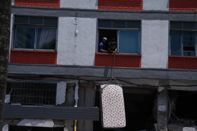 Rescuers search for survivors in Colombia s Pereira after earthquake PEREIRA, COLOMBIA — AUGUST 11: People walk through the streets of Pereira, Colombia, a day after a powerful 7.4-magnitude earthquake struck western Colombia on Monday, August 10. Residents assess the aftermath as emergency crews continue responding to damage caused by the earthquake in Pereira, Colombia on August 11,2026. Juancho Torres Anadolu Pereira Colombia. Editorial use only. Please get in touch for any other usage.  Copyright: x2026xAnadoluxJuanchoxTorresx