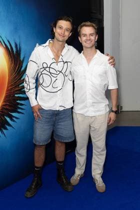Death Note The Musical Arrivals, Barbican Theatre in London, UK - 11 Aug 2026 (L - R), Jordan Luke Gage and Luke Bayer attend Death Note The Musical, at the Barbican Theatre Celebrity guests attend Death Note The Musical press night at the Barbican Theatre London United Kingdom Copyright: xPhilxLewisx xSOPAxImagesx Phil-Lewis-1441640