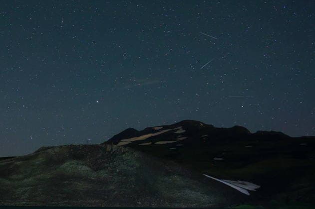 ARMENIA - AUGUST 12, 2026: The Perseid meteor shower over Mount Aragats at night. Alexander Patrin TASS  96051687