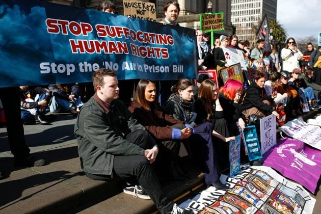 August 12, 2026, Melbourne, Australia: MELBOURNE, AUSTRALIA Ã¢â‚¬ AUGUST 12, 2026: Hundreds of people gather in Melbourne to protest the Victorian Government s Corrections Amendment Bill 2026, legislation critics have dubbed the No Air in Prison Bill. The proposed law follows a 2026 Supreme Court of Victoria ruling concerning prisoners statutory right to spend at least one hour each day in the open air. Human rights organisations, legal groups and community advocates argue the bill would make access to outdoor time subject to operational considerations, raising concerns about the rights and welfare of people in custody. Melbourne Australia - ZUMAq101 20260812_zna_q101_034 Copyright: xYexMyoxKhantx